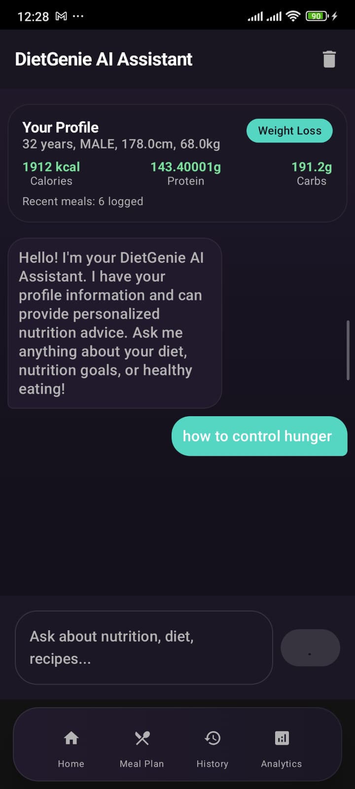 DietGenie Assistant